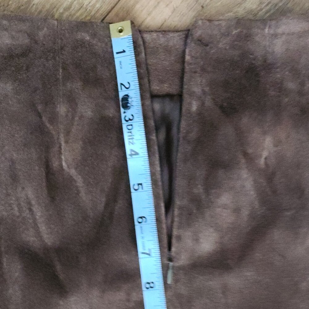 Suede Brown Skirt - Picture 13 of 16